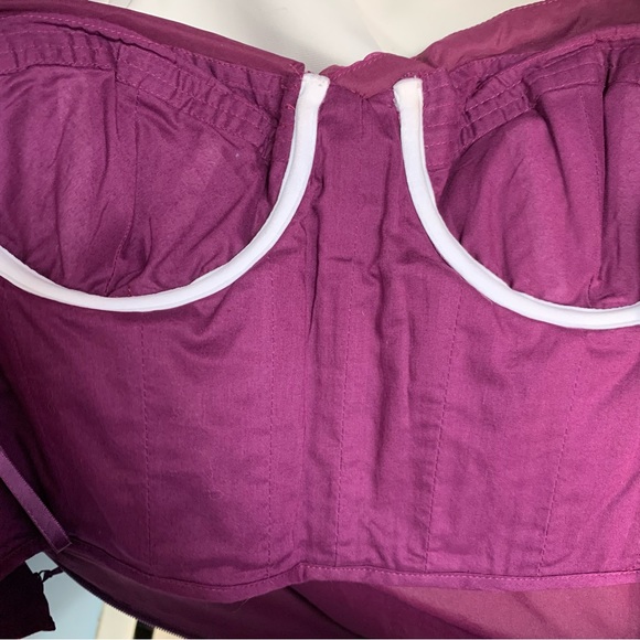 J. Crew Taryn Spiced Wine Silk Chiffon Strapless Dress - Picture 10 of 11